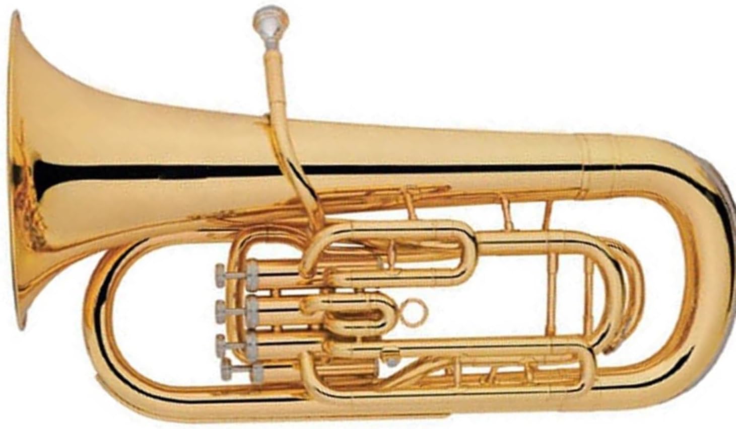 Beginner euphonium High Grade Gold Lacquer Euphonium 4 Pistons Tone Bb