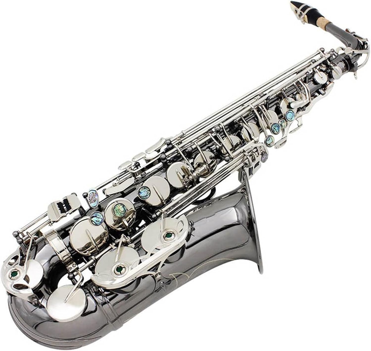 Sax Beginners Kit EB Alto Saxophone Professional Woodwind Instrument Black Nickel Sax with Case Strap Mouthpiece Musical Instrument Accessories Wind Instrument