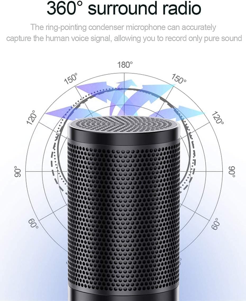 Studio Microphone Kit with Stand for Gaming Studio Singing Streaming Podcast Gaming, Black
