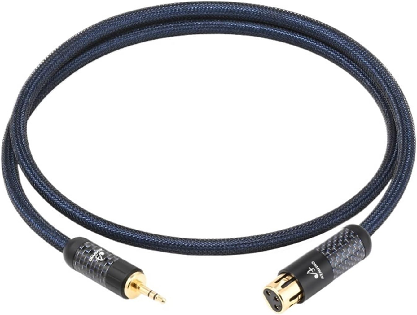 Pure Silver 3.5mm Audio Cable for Phone PC Hi-end Flagship Stereo 3.5 to XLR Male/Female Adapter Cable(3.5 to XLR Female,2m)