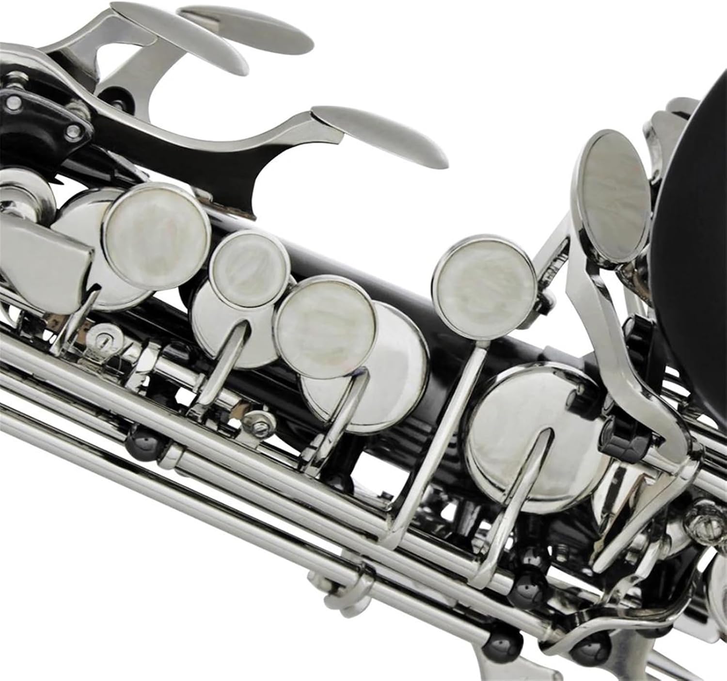 Beginner saxophone Soprano Saxophone Brass Nickel Plated Black Bb Tone Sax Woodwind Instrument With Saxophone Accessories