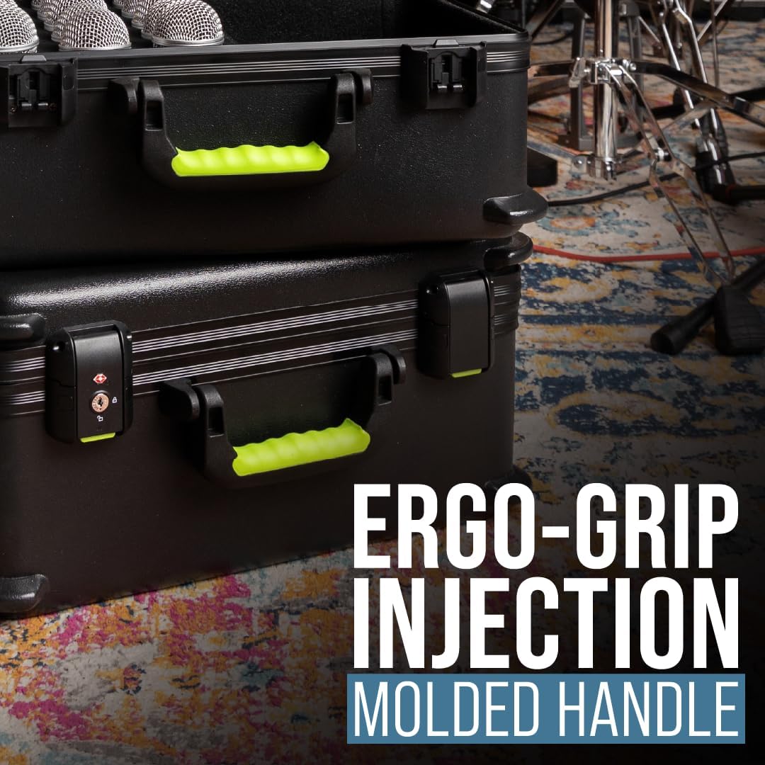 Shure by Gator Molded Case with Drops for 6 Wireless Microphones