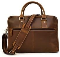 Leather Briefcase for Men 15 Inch Laptop Crossbody Shoulder Messenger Bag Attache Case for Business Travel Work briefcases