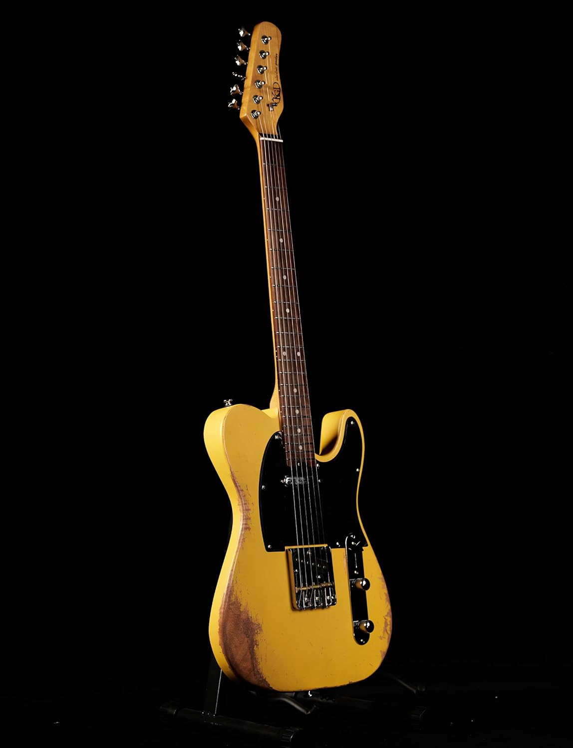 KGD Relic Electric Guitar Mahogany Body Carbonized Maple Neck Rosewood Fretboard 6-String Solidbody Electric Guitar S-S Pickupsbrass Barrel Saddle Bridge