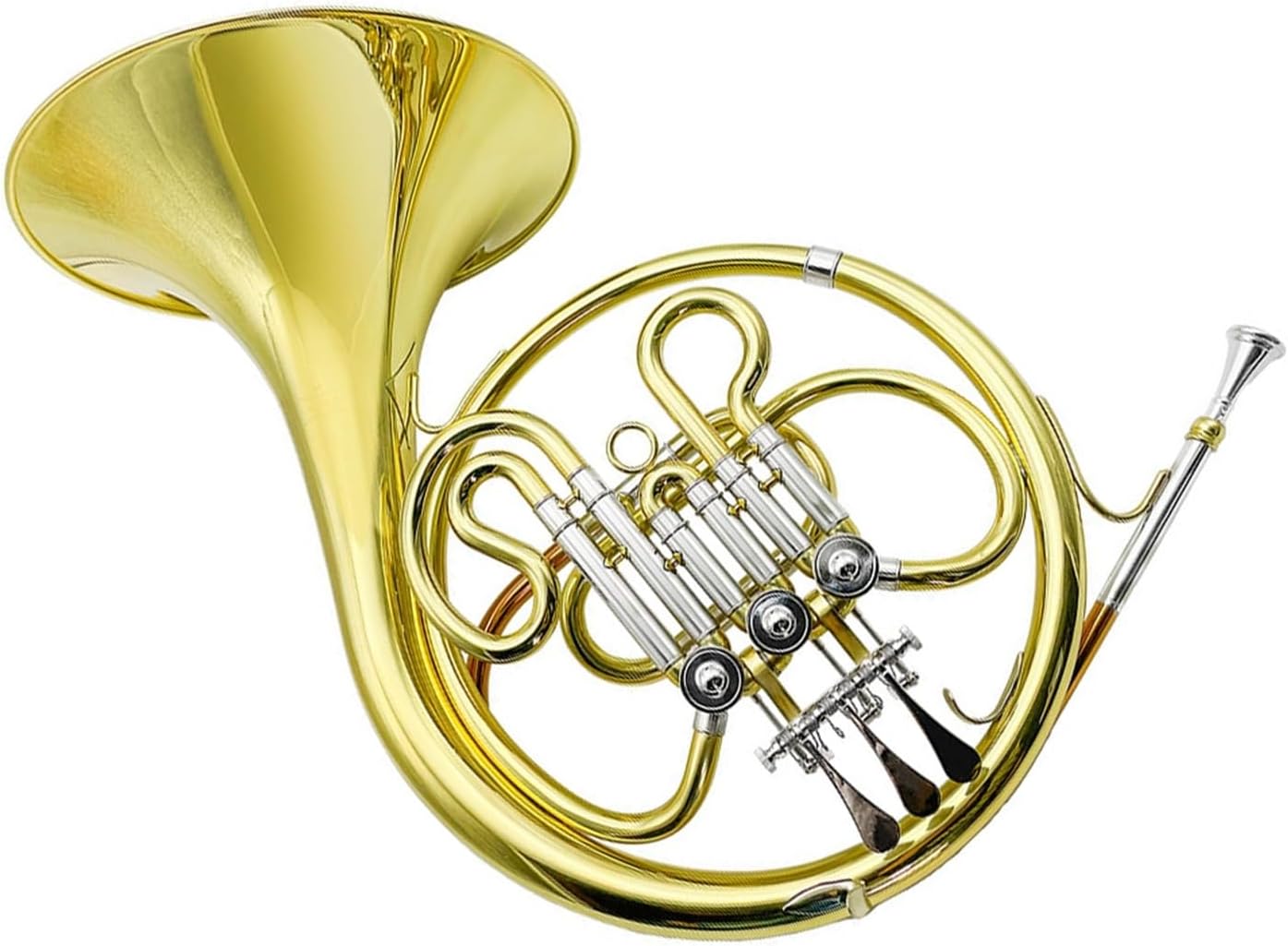 4 Key French Horn French Brass Horn Professional B Flat Three Key Single Row Instrument