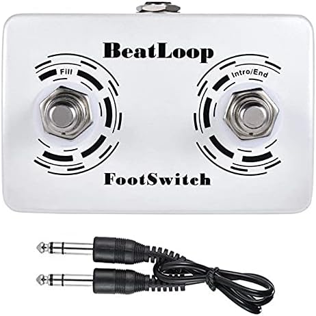 Momentary External Footswitch for Drum Machine & Guitar Effects Pedal Foot Switch with 6.35mm Stereo Cable