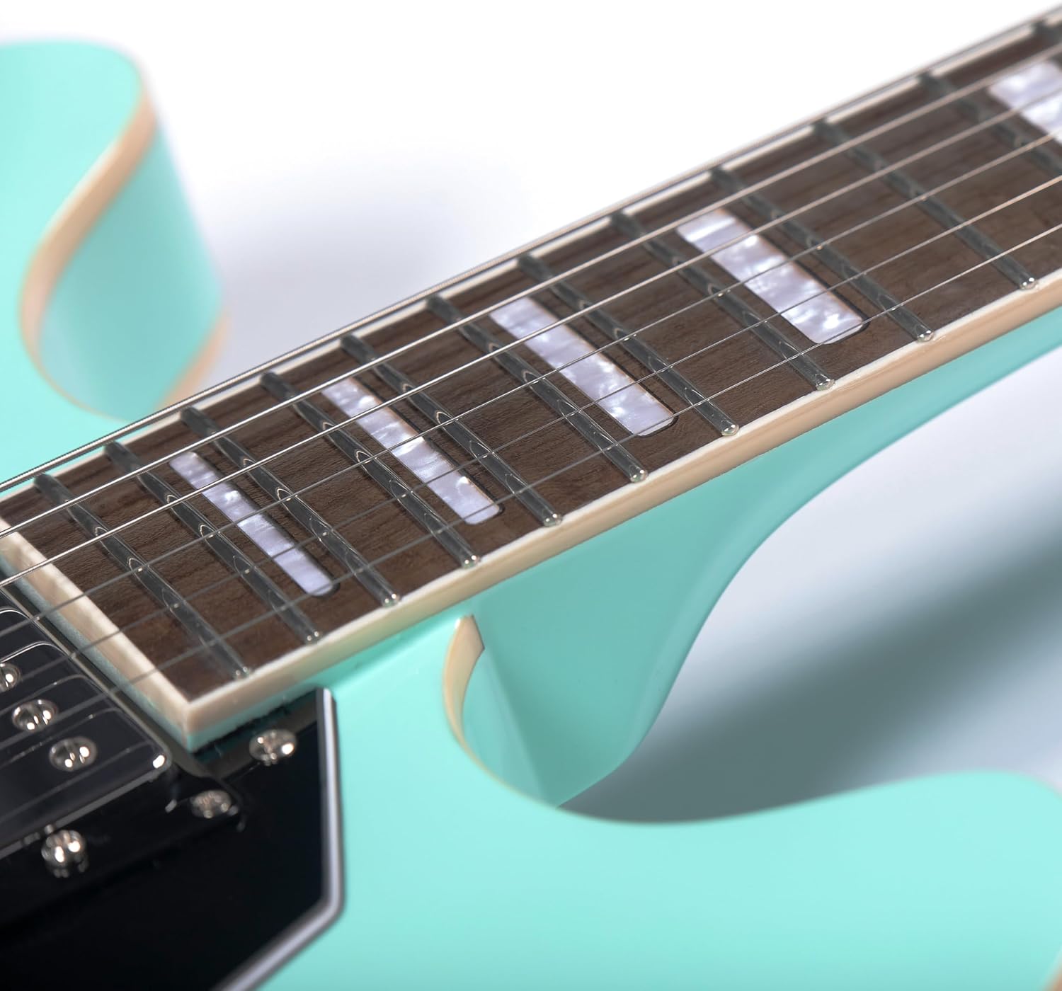 Redid Semi-Hollow Body Electric Guitar RD-100 Jazz Guitar with F-Hole,Maple neck,humbucker Pickups(Green)