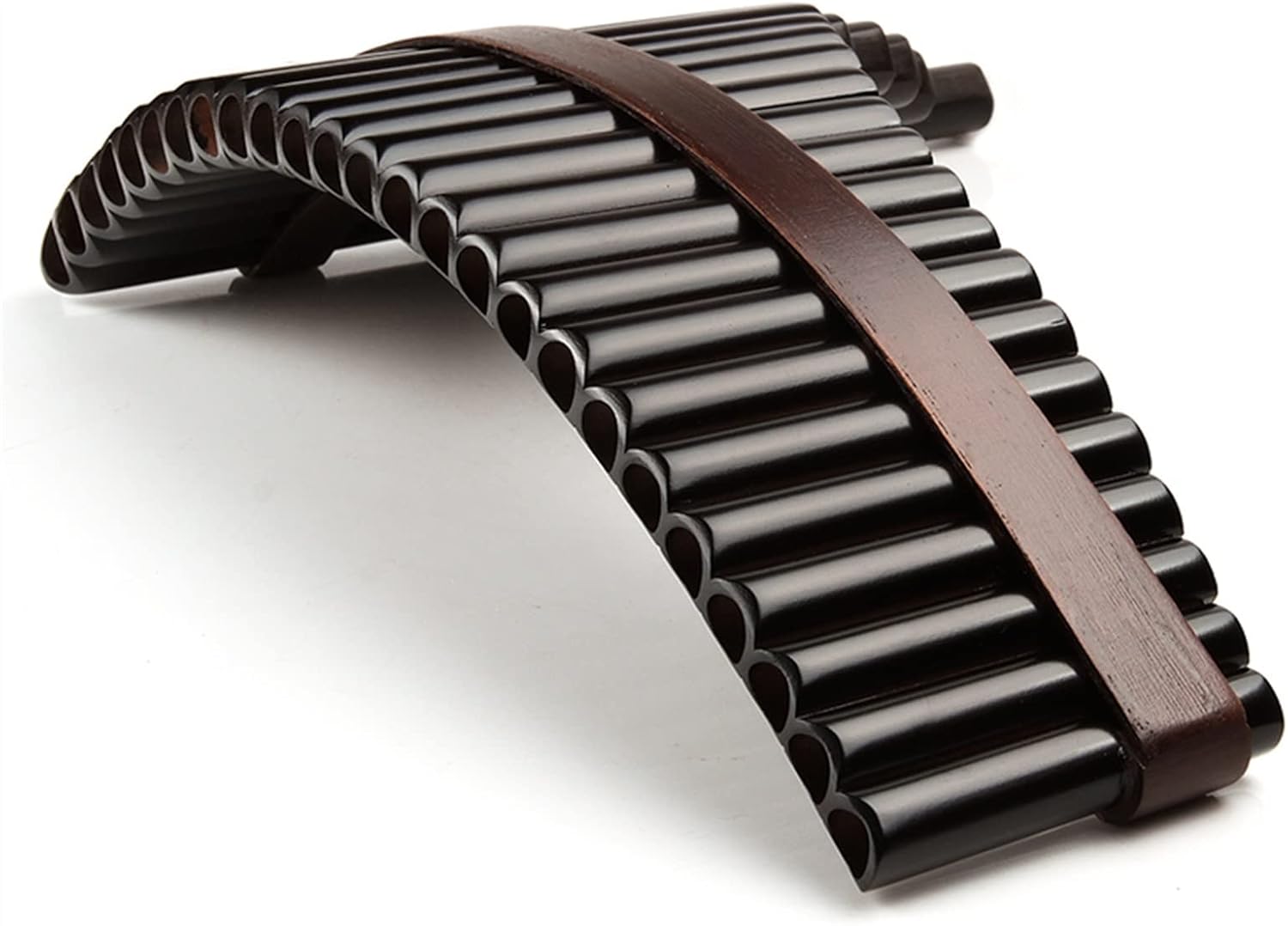 KESHUO C Key Black Pan Flute 25 Pipes Woodwind Instrument Bamboo Handmade Pipe Panpipes