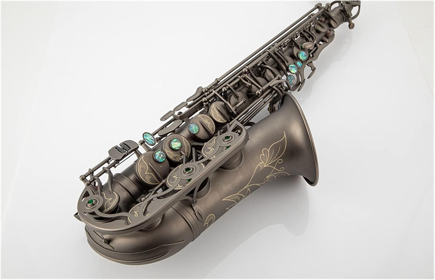 Alto Saxophone E Flat Matte Black Musical Instruments Saxophone Professional Grade Encarved Student Saxophone