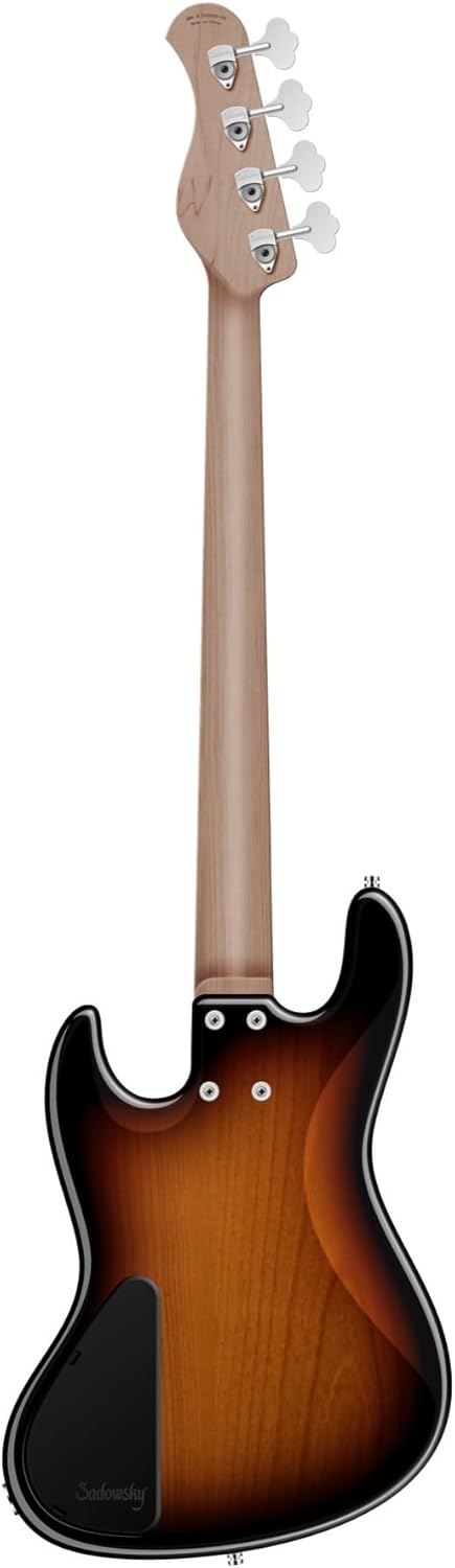 Sadowsky MetroExpress Vintage M/J Bass Guitar - Tobacco Sunburst Transparent, Roasted Maple Fingerboard
