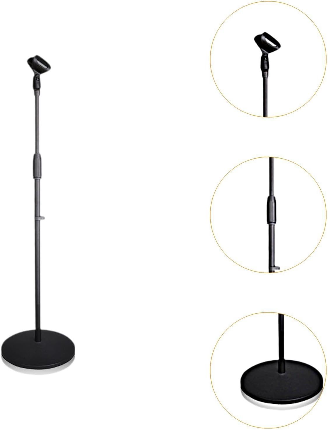 Generic Microphone Stand Floor Mic Holder Professional 70 to 140 cm Easy to Install Mic Arm Support Mic Mount Holder for Studio Live