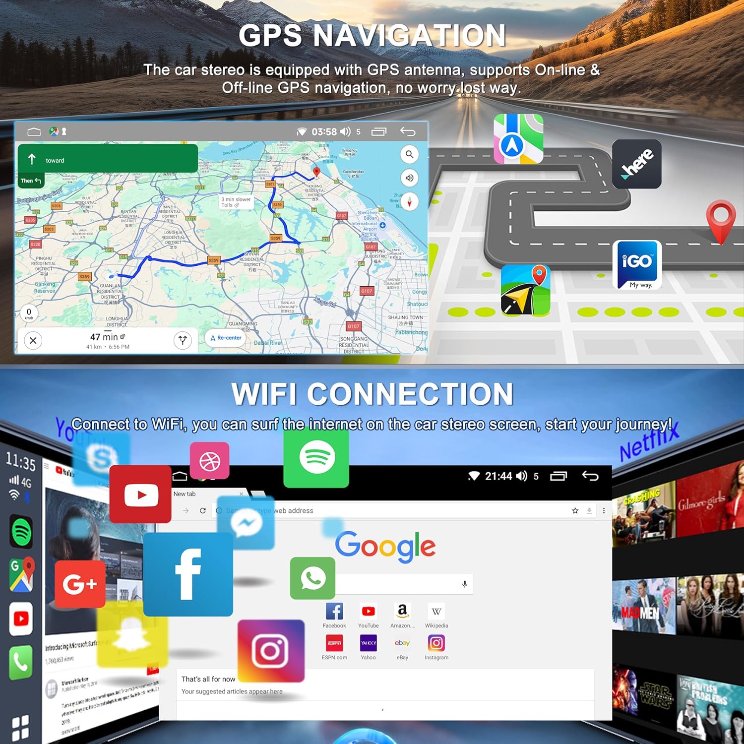 Car Stereo Radio for Hyundai IX35 2009 2010 2011 2012 2013 2014 2015, 10.1