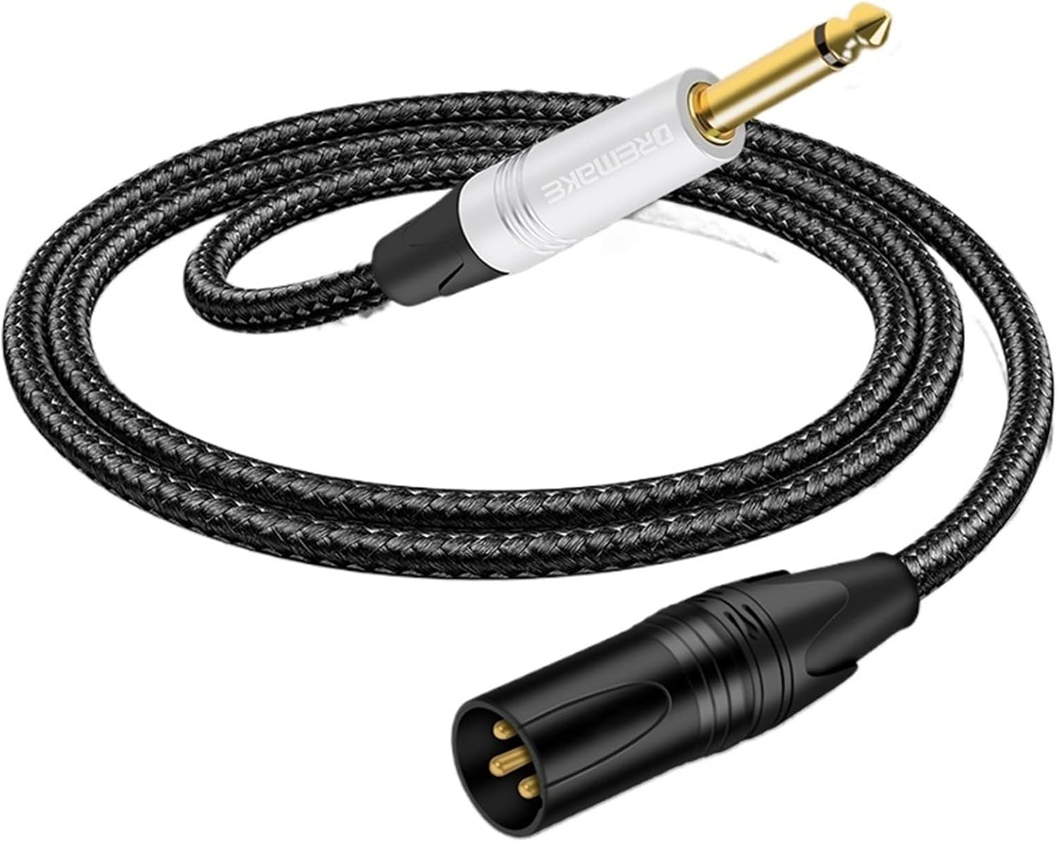 1/4 Inch TRS to XLR Male Cable 6.35mm Balanced Cable Suitable for Professional Cables in Guitars Mixers and Recording Studios(12m)