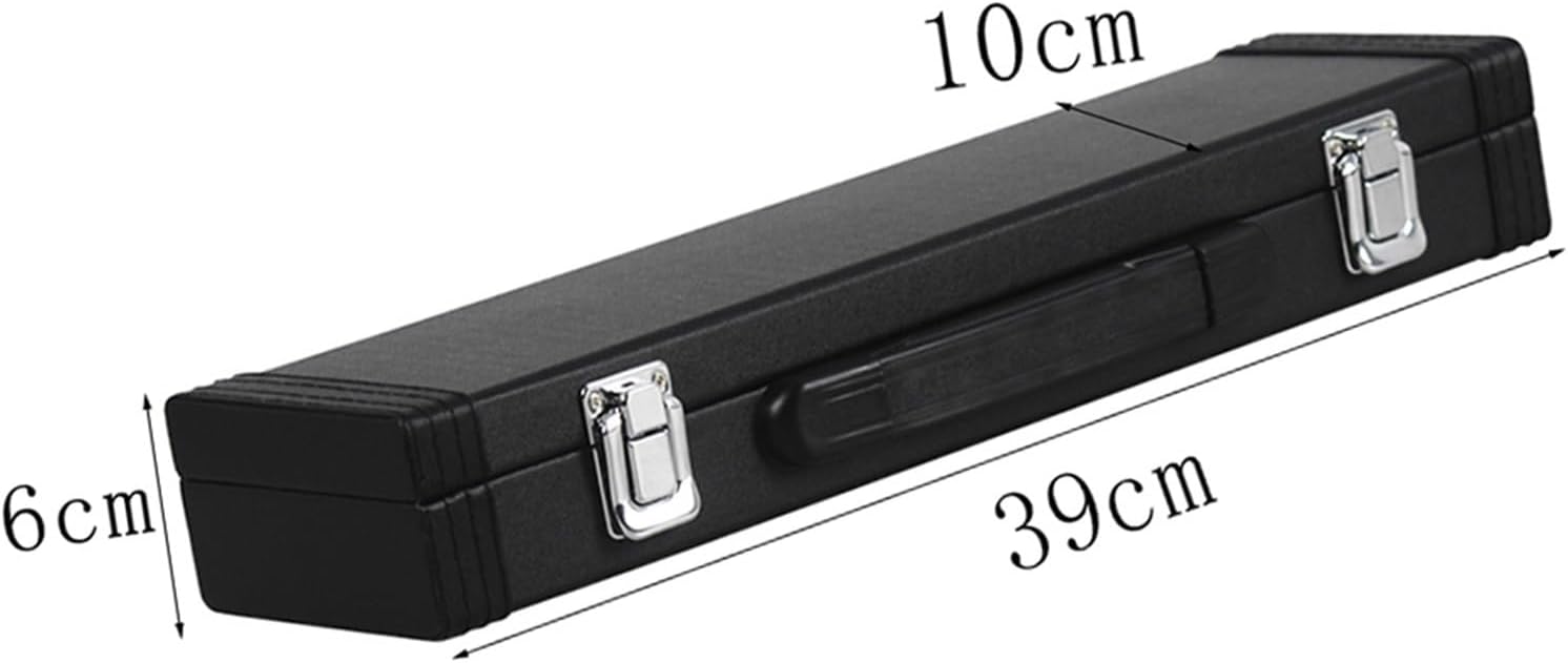 Flute Gold-Plated Silver Keys 16 Holes Flute Woodwind Instrument Closed Hole E Key Concert Flute with Box Flutes Musical Instruments (Color : Silver)