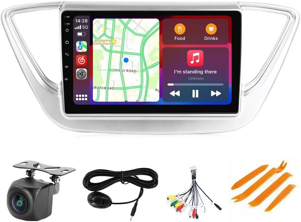 Radio Stereo for Hyundai Accent 2018-2022 (8GB+256GB), Android 9 Inch 8-Core GPS Navi Car-Play Android Auto Head Unit IPS FM AM RDS SWC DSP 5GWiFi