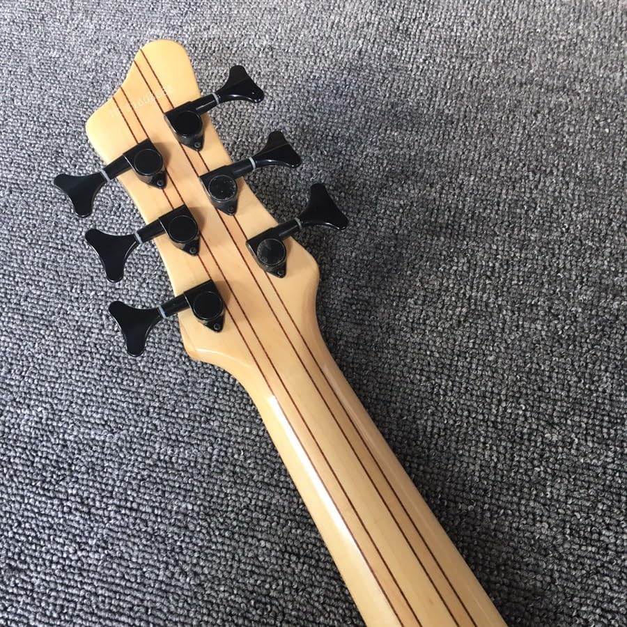 Custom 6-String Electric Bass with Amplification Line and Active Pickup - Perfect for Bassists Seeking a and High- Instrument for Personalized Performance