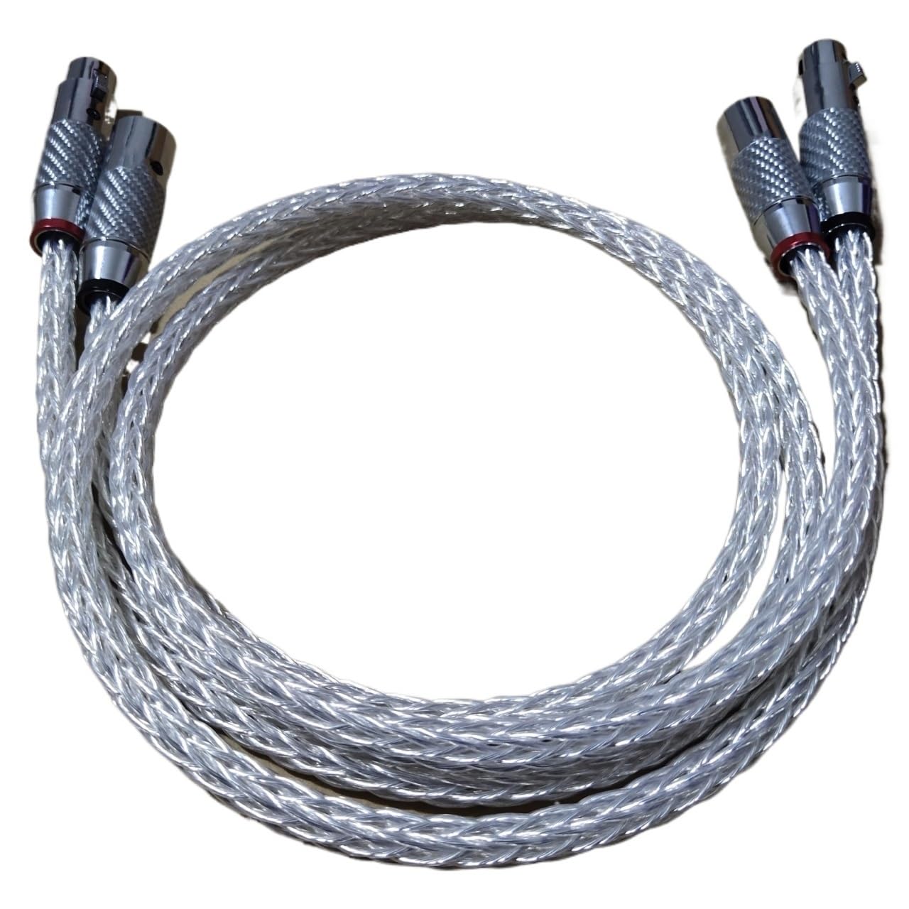 1 Pair of OCC Silver-Plated Microphone Upgrade Cables(1.5m)