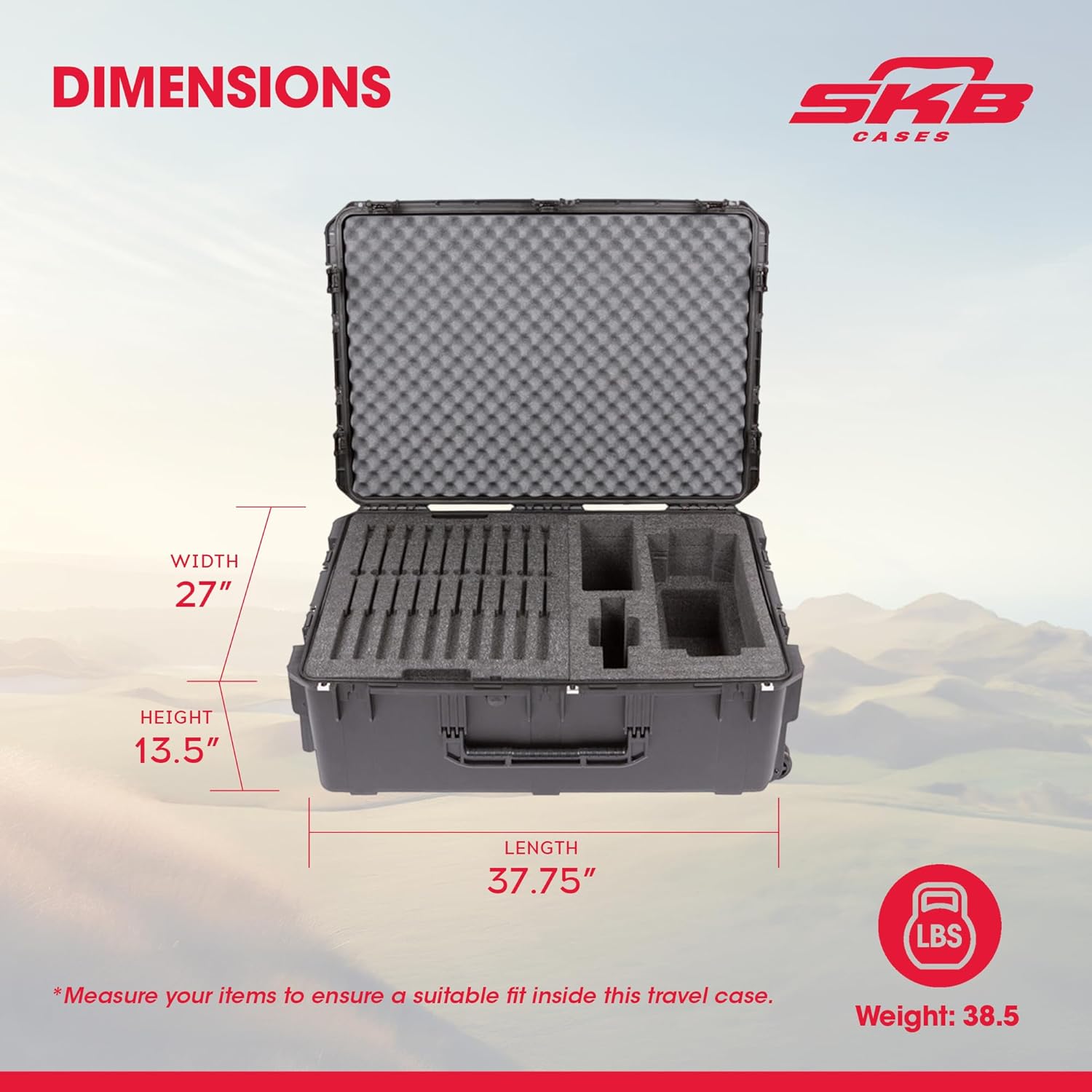 SKB iSeries Shure Microflex Waterproof Case - Military-Grade Protection for Microphones & Accessories, Custom Foam Interior - Secure Portable Storage