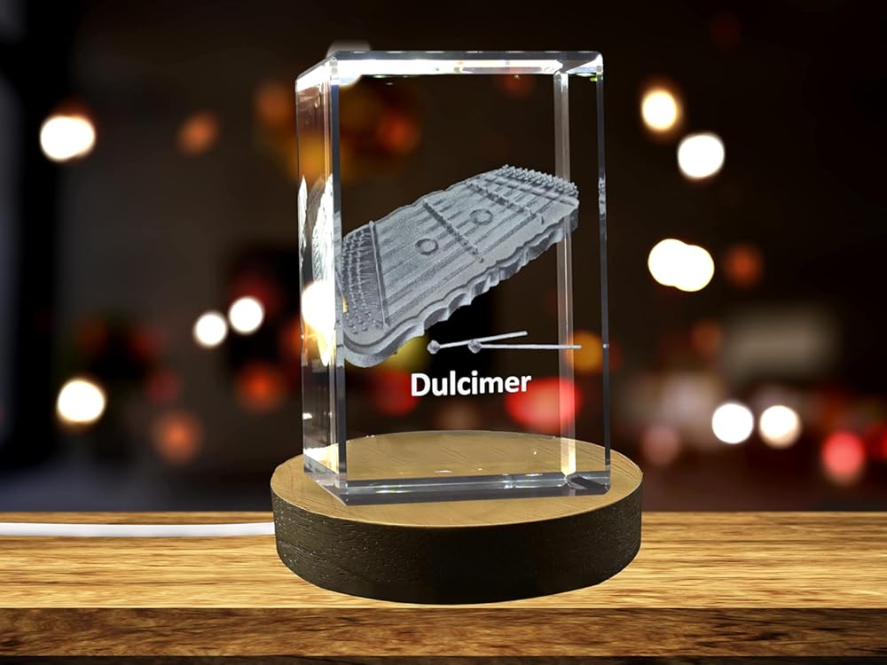 Dulcimer (Hammer) 3D Engraved Crystal 3D Engraved Crystal Keepsake/Gift/Decor/Collectible/Souvenir (X-Large)
