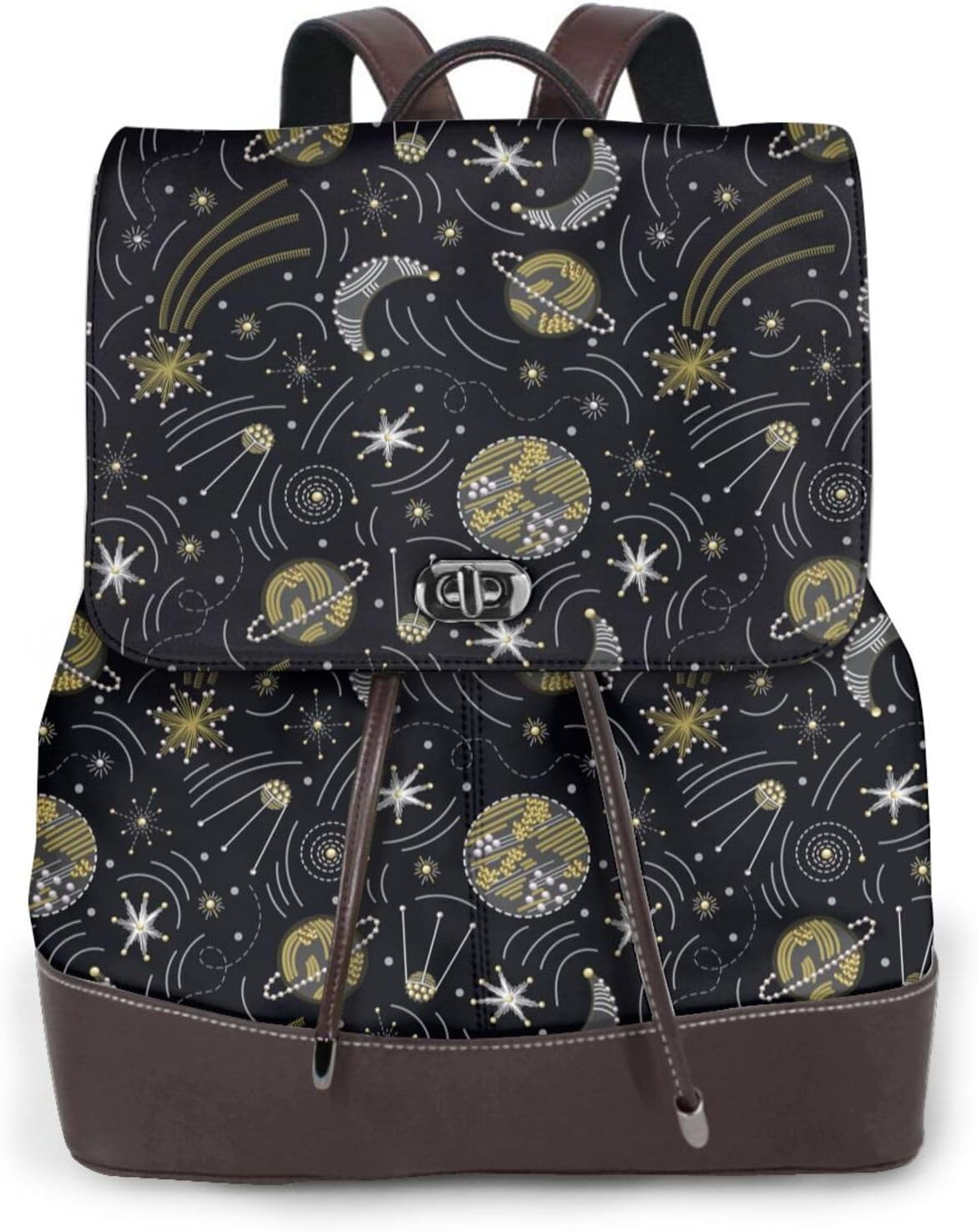 Planet for Womens Backpack Purse Microfiber PU Anti-theft Large Fashion Designer Travel Bag Ladies Shoulder Bags