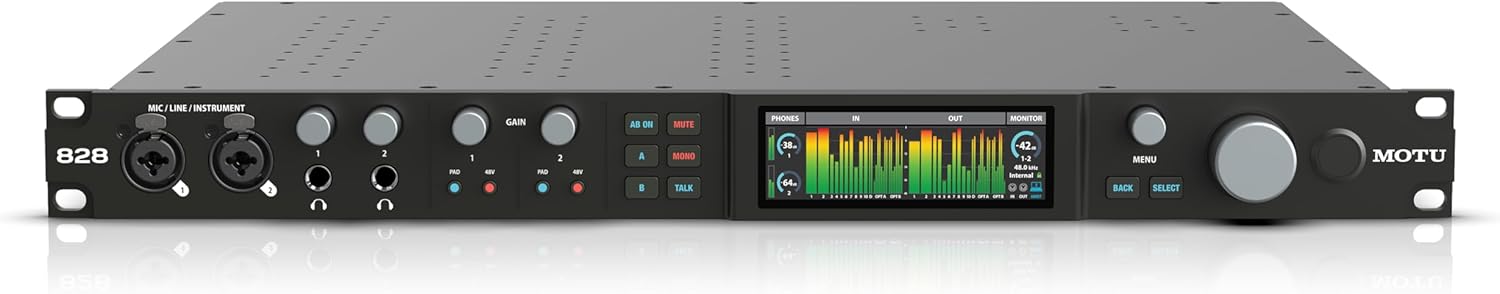 MOTU 828 28x32 USB3 audio interface for Mac, Windows and iOS with mixing and effects