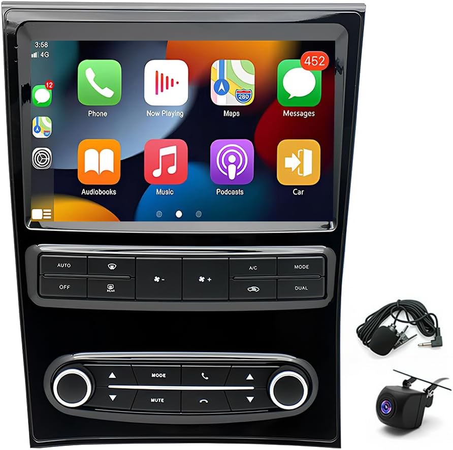 9 Inch Car Stereo Radio for Lexus GS300 GS400 GS430 1998-2005 with Wireless CarPlay Android Auto,Double Din Touch Screen Head Unit with Bluetooth FM/RDS GPS WiFi SWC+ 1080P Backup Camera Mic 4G+64G