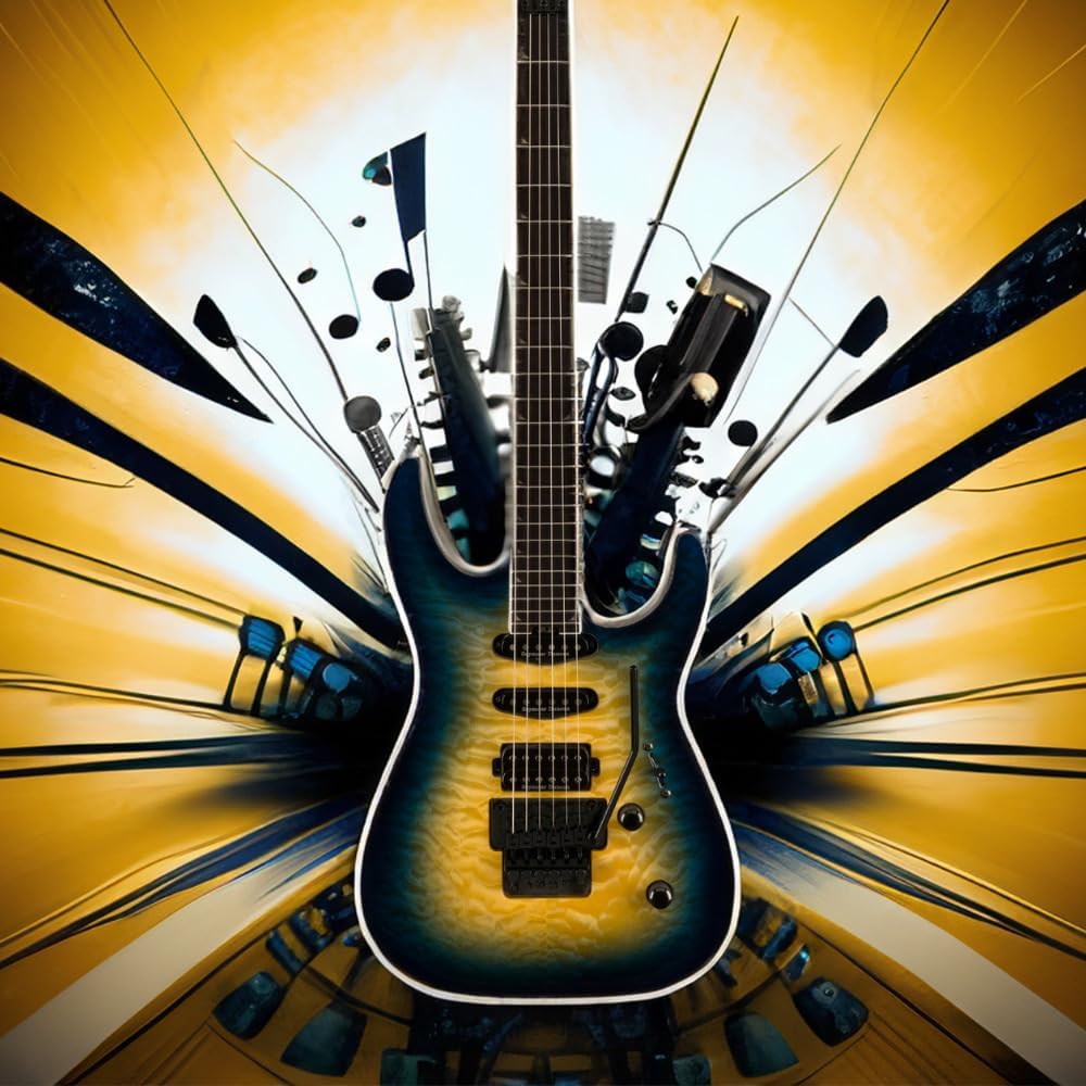 Jackson Pro Plus Soloist SLA3Q Electric Guitar - Right-Handed 6 Strings (Amber Blue Burst), Premium Craftsmanship and Playability Bundle with Protective Hardshell Case (2 Items)