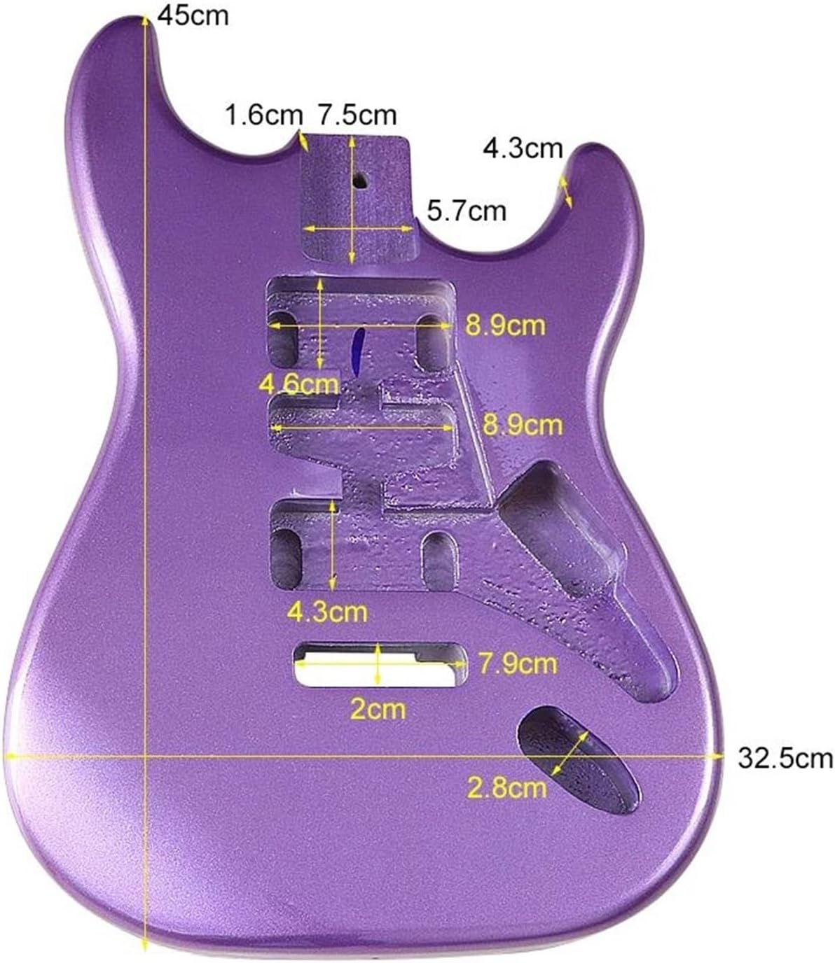 Guitar Body Guitar Replacement Parts Electric Guitar Body Poplar Wood Electric Guitar Barrel For DIY Electric Guitar Multicolor(Purple)
