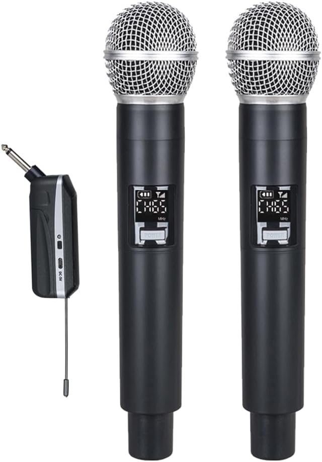 KXM G1 Portable Rechargeable Wireless Microphone System Handheld Headset for Teaching Speech Singing Karaoke Meeting Party (G1-KM2)