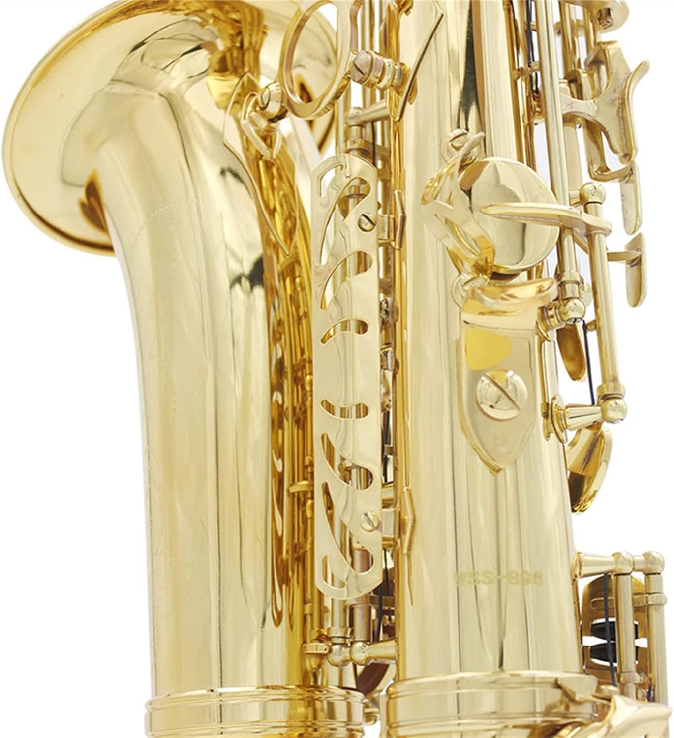 EB Alto Saxophone Brass Lacquered Gold Professional Woodwind Instrument E Flat Sax with Case Strap
