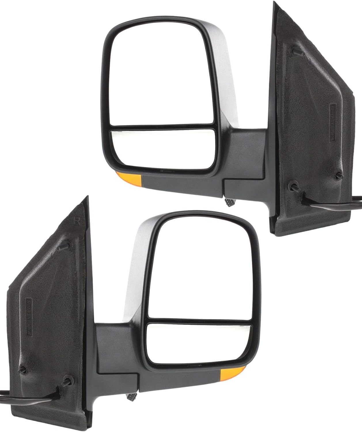 Garage-Pro Power Heated Mirrors For Chevrolet Express 2500 3500 GMC Savana 2500 3500 2008-2023, Signal Light Spotter Glass Textured, Mirror For Car, Blind Spot Mirrors 2 Pack
