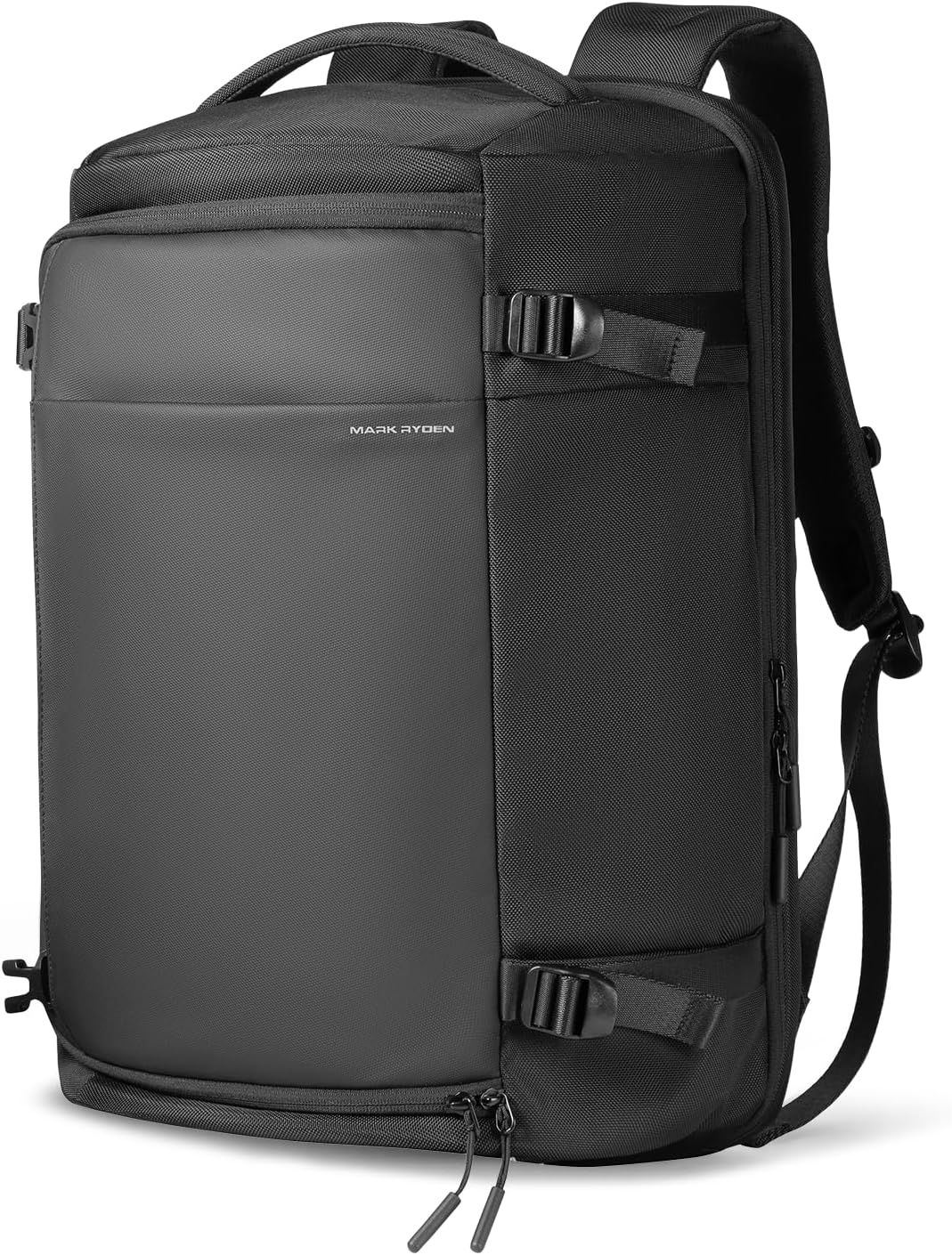 Muzee 38L Men's Travel Work Backpack - 3D Mesh, Waterproof Oxford with Laptop Compartment, RFID for 2-3 Day Trips/Business Commutes