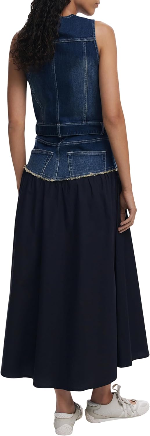 Desigual Women's Woman Denim Dress Sleeveless