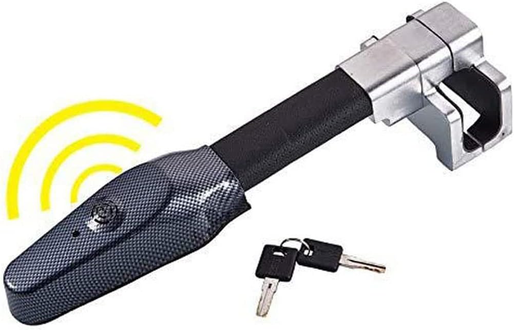 Car Steering Lock, Heavy-Duty Security Anti Theft Lock, Auto Antitheft Locking Keys Security T-Lock, Fit for Cars, Trucks, Vans