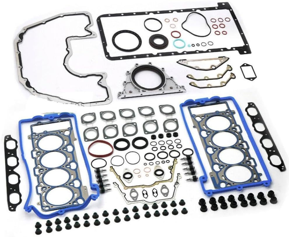 N62B48 Engine Gasket Seals Overhaul Kit Compatible with 750i X5 550i E63 E65 E66 N62B48 4 8L V8 Fits Part Numbers 11127530256 11147512101 11147647381