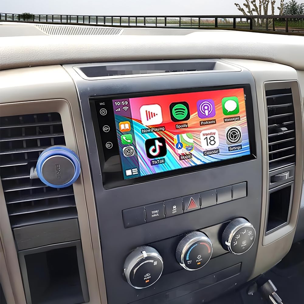 Double Din Car Stereo Radio Upgraded for Dodge Durango 2011 2012 2013 GPS Navi Head Unit 7 inch Touch Screen Android 14 Support Wireless Carplay Android Auto-/FM/SWC/WiFi/Bluetooth/Camera