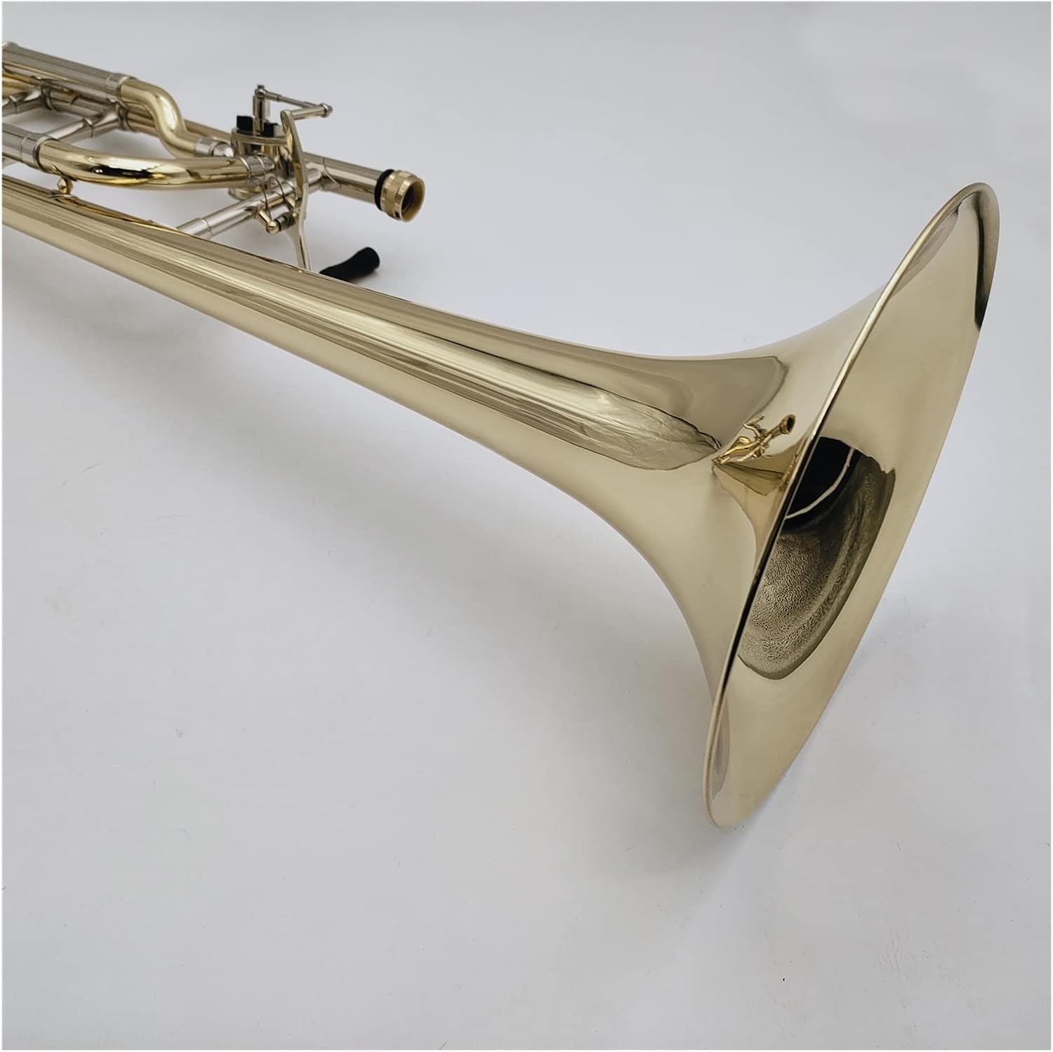 TSTS Trombone Bb/F Tenor Brass Lacquered Gold Plated Professional Musical Instrument with Mouthpiece Case Beginner Trombone