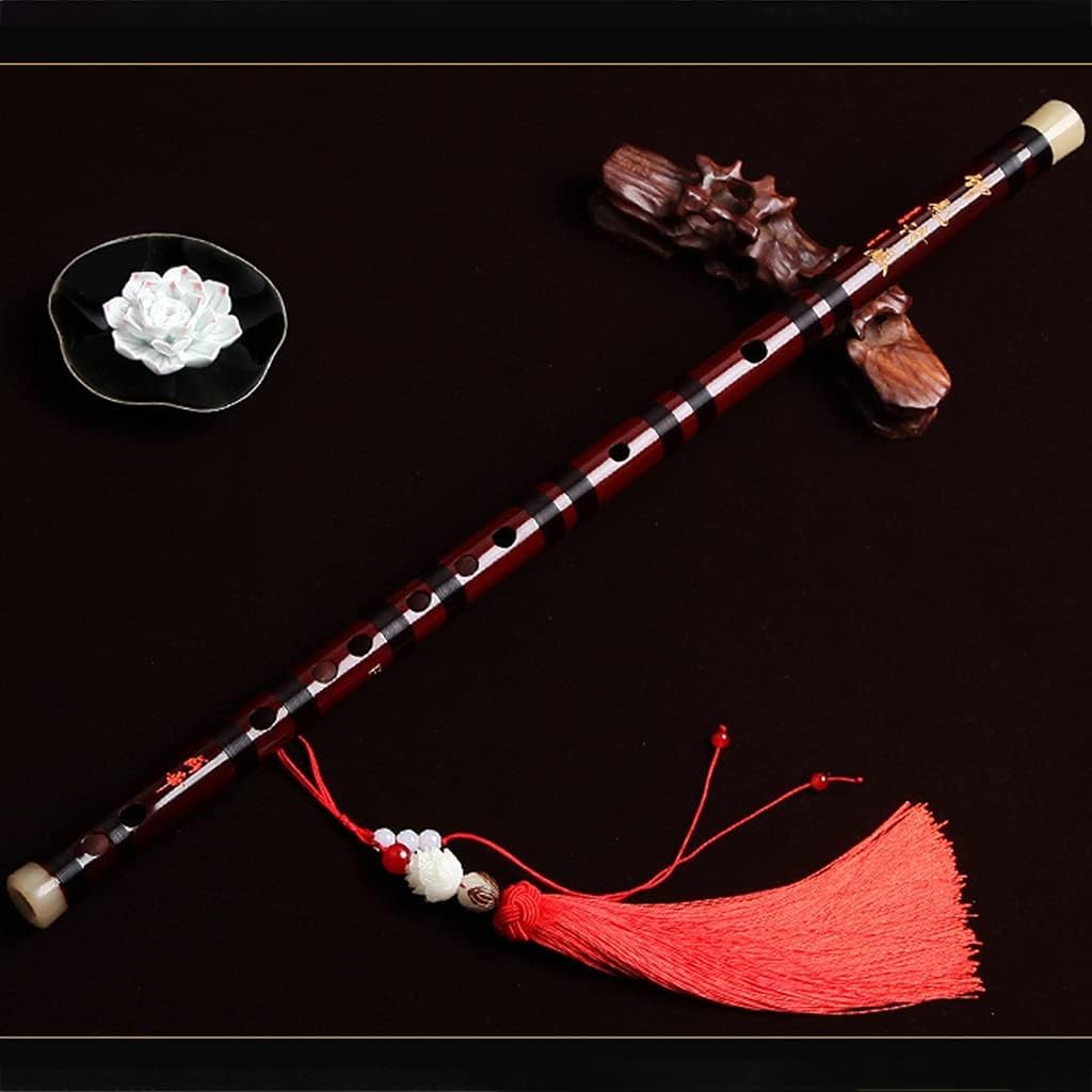 Traditional Chinese Musical Woodwind Instrument Bitter Bamboo Recorder Music Recorder Retro Instrument Traditional Soprano Three Piece Black (Black C)