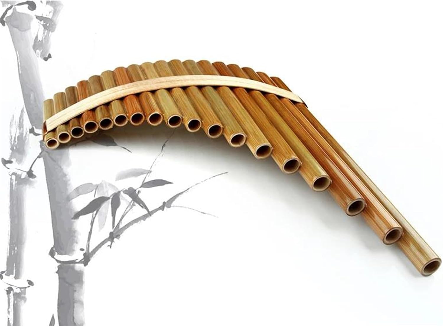 pan flute for beginners 18 Pipes Pan Flute F Key Pan Pipes Woodwind Instrument Chinese Traditional Musical Instrument Pan Flute (Color : Left)