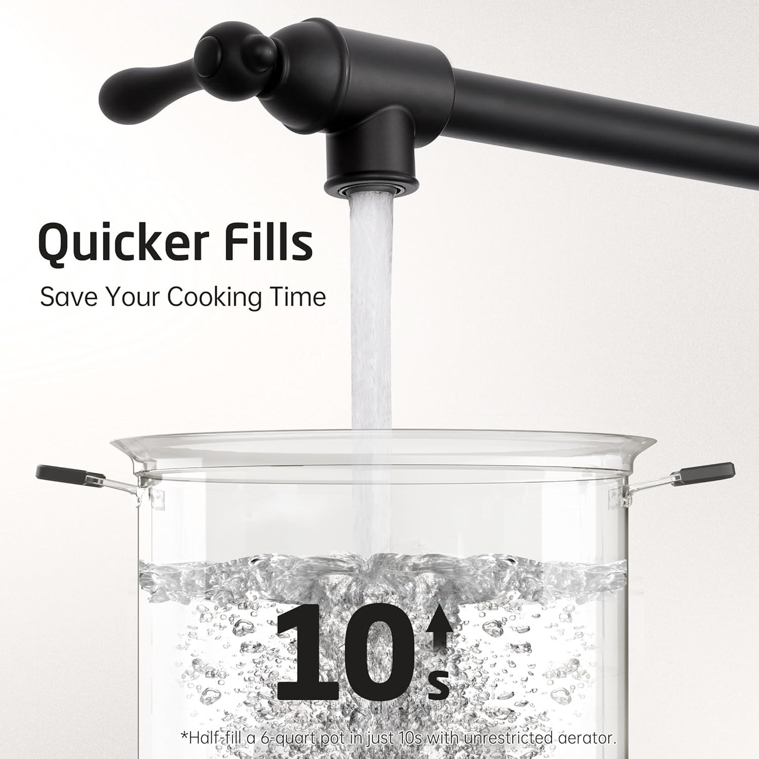 KES Vintage Black Pot Filler Faucet with Heat-Resistant Cartridge, 26'' No Lead 18/8 Stainless Steel Over Stove Kitchen Pot Filler Faucets with Double Joints 360° Swing Arm Wall Mount, KN928S24LF-BK