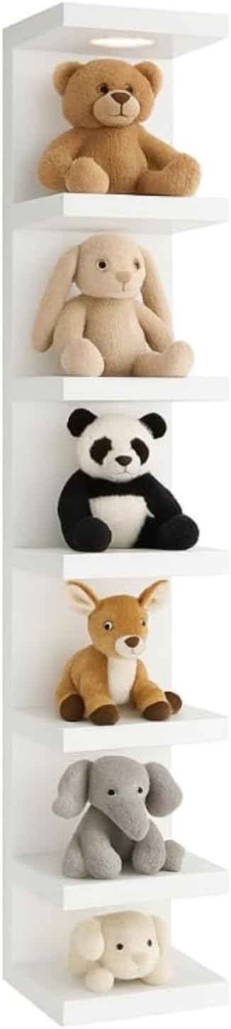 7 Tier Wall Shelf Unit with Led Light