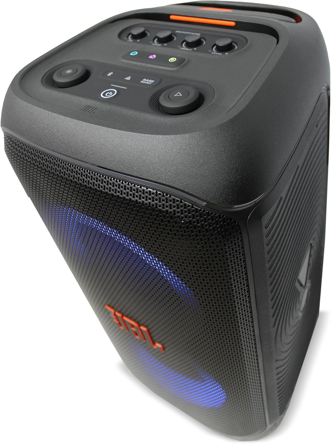 JBL PartyBox Stage 320 (Black) - 240W Portable Wireless Splash Proof Speaker - 12 Hours of Playtime - Powerful Sound and deep bass + Two Microphone System + AUX Cable - Party Karaoke Kit
