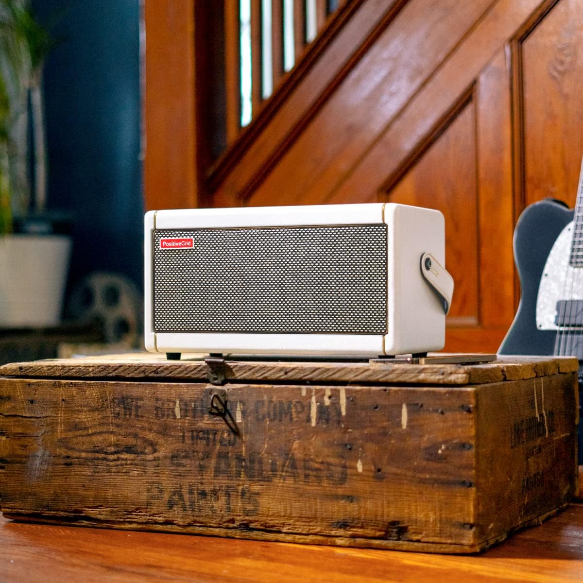 Positive Grid Spark Pearl Guitar Amplifier Electric, Bass and Acoustic Guitar 40-Watt Combo Practice Amp with Spark Mobile App (Pearl)