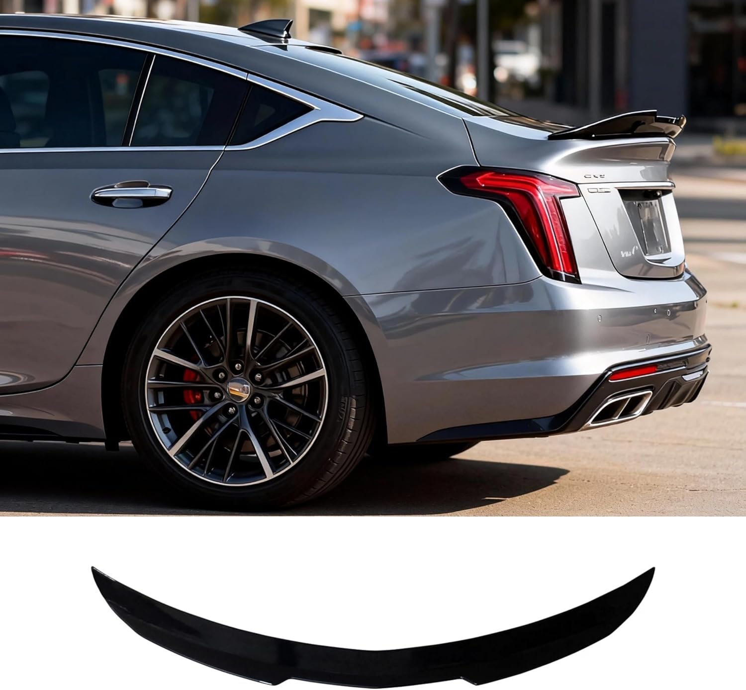 CT5 Rear Spoiler, Fit for Cadillac CT5 Luxury/Premium Luxury/Sport/V Blackwing/V Sedan 4-Door 2020-2025, Gloss Black PSM-Style Trunk Spoiler Wing ABS Body Kit Automotive Exterior Accessories