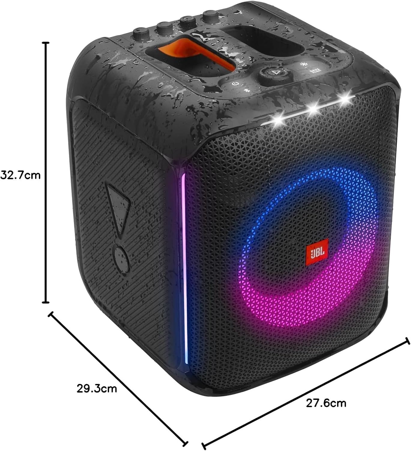 JBL Partybox Encore Essential: 100W Sound, Built-in Dynamic Light Show, and Splash Proof Design, Black