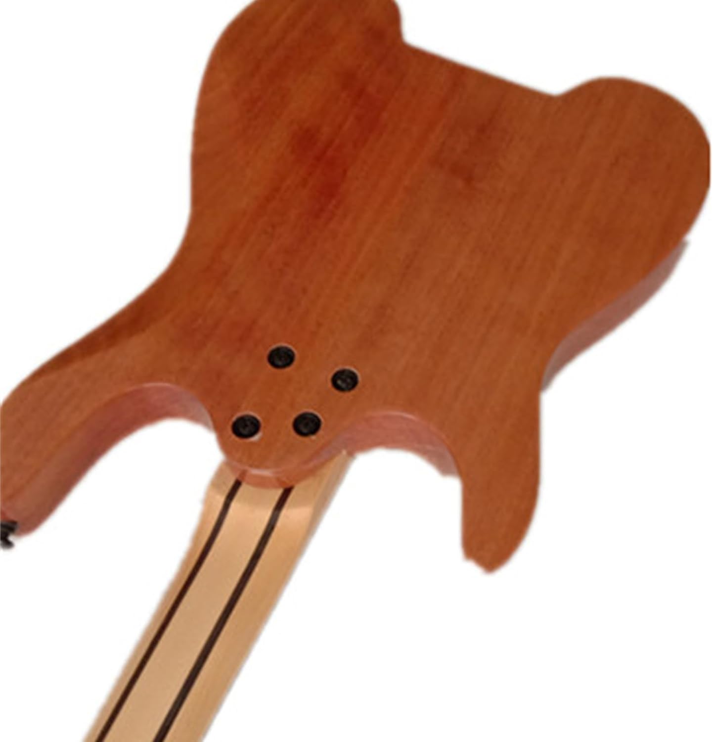 Double F Hole Panel Wood Color Basswood Body Rosewood Fingerboard Headless Electric Guitar Professional Headless Guitar