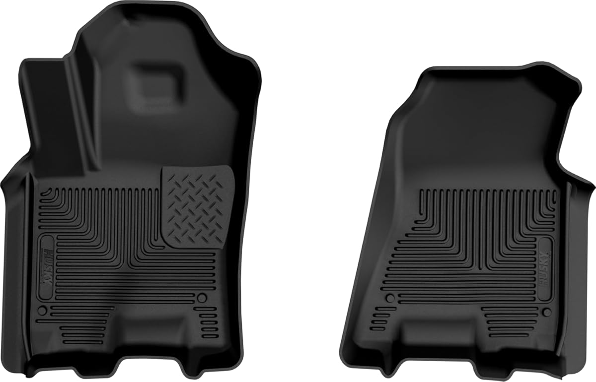 Husky Liners X-act Contour Floor Mats | Fits 2025-2026 Dodge Ram 1500, Crew CAB ONLY & Quad CAB ONLY | Front Row, 2-pc Black - 54521