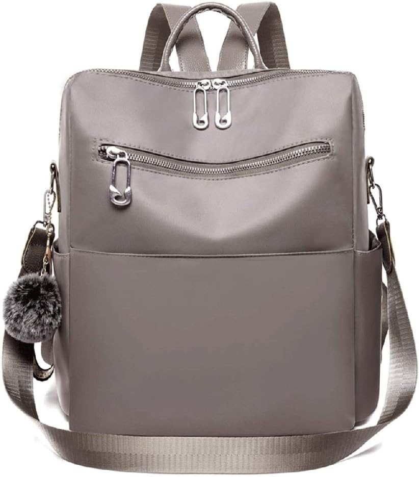 JSEIAJB Women Backpack Purse Waterproof Nylon Anti-theft Rucksack Lightweight Bag(D)