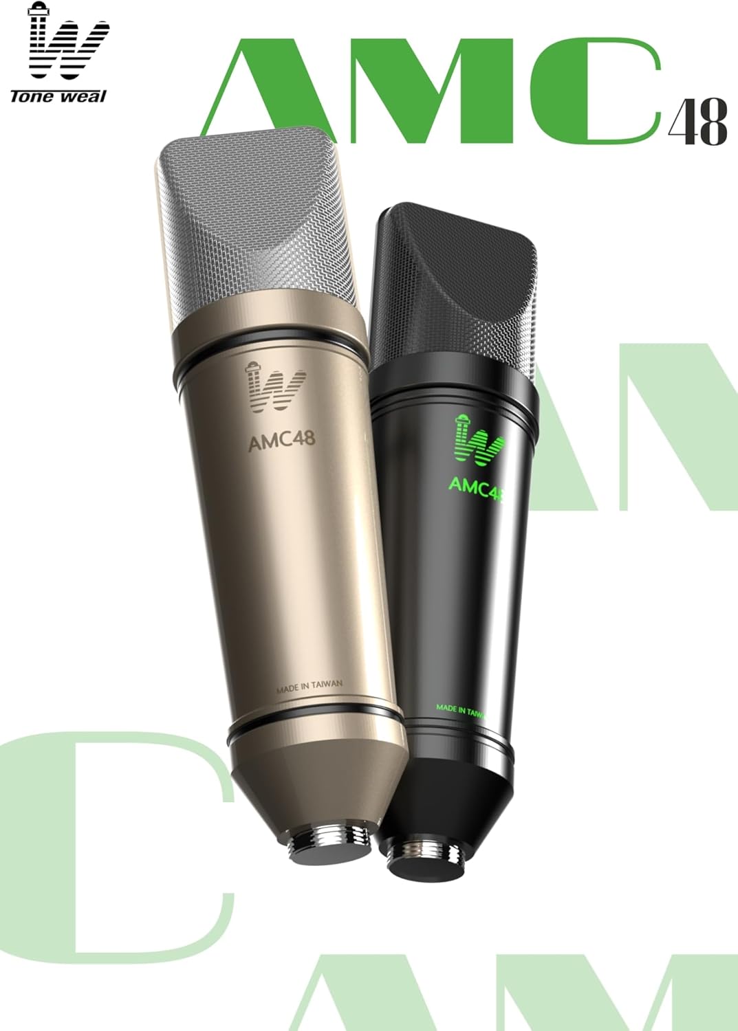 AMC48 Studio Condenser Microphone Circuit, XLR Output, Cardioid, Warm & Articulate Sound for Studio, Recording, Live-Streaming Podcasting...