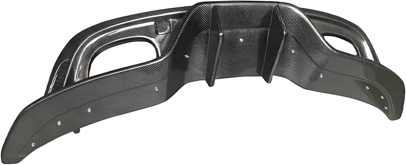 Carbon Fiber Diffuser Rear Bumper Diffuser Spoiler Rear Lip Shunt Car Accessories Upgrade Body Kit Compatible with Jaguar F-Type, Bumper Replacement, Quick-Release Bolt-on Bumper Kit